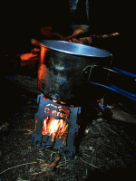 gotowanie na kuchence na paliwo stałe