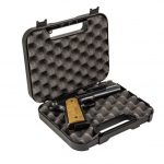 Kufer na pistolet Megaline 24,5x17,8x3,9 cm czarny z czarnymi klamrami