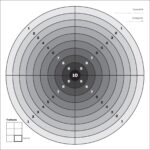 tarcza strzelecka 14 x 14 do wiatrówki