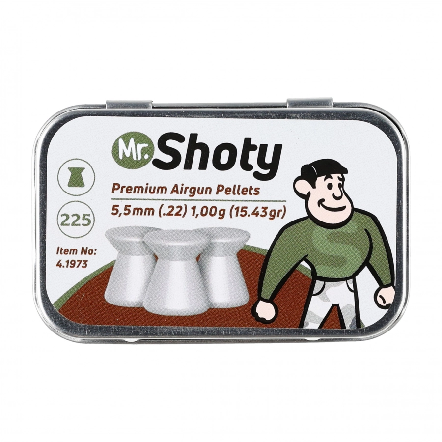 Śrut płaski Mr. Shoty 5,5 mm 1,00 g 225 szt. Śrut płaski Mr. Shoty 5,5 mm 1,00 g 225 szt.