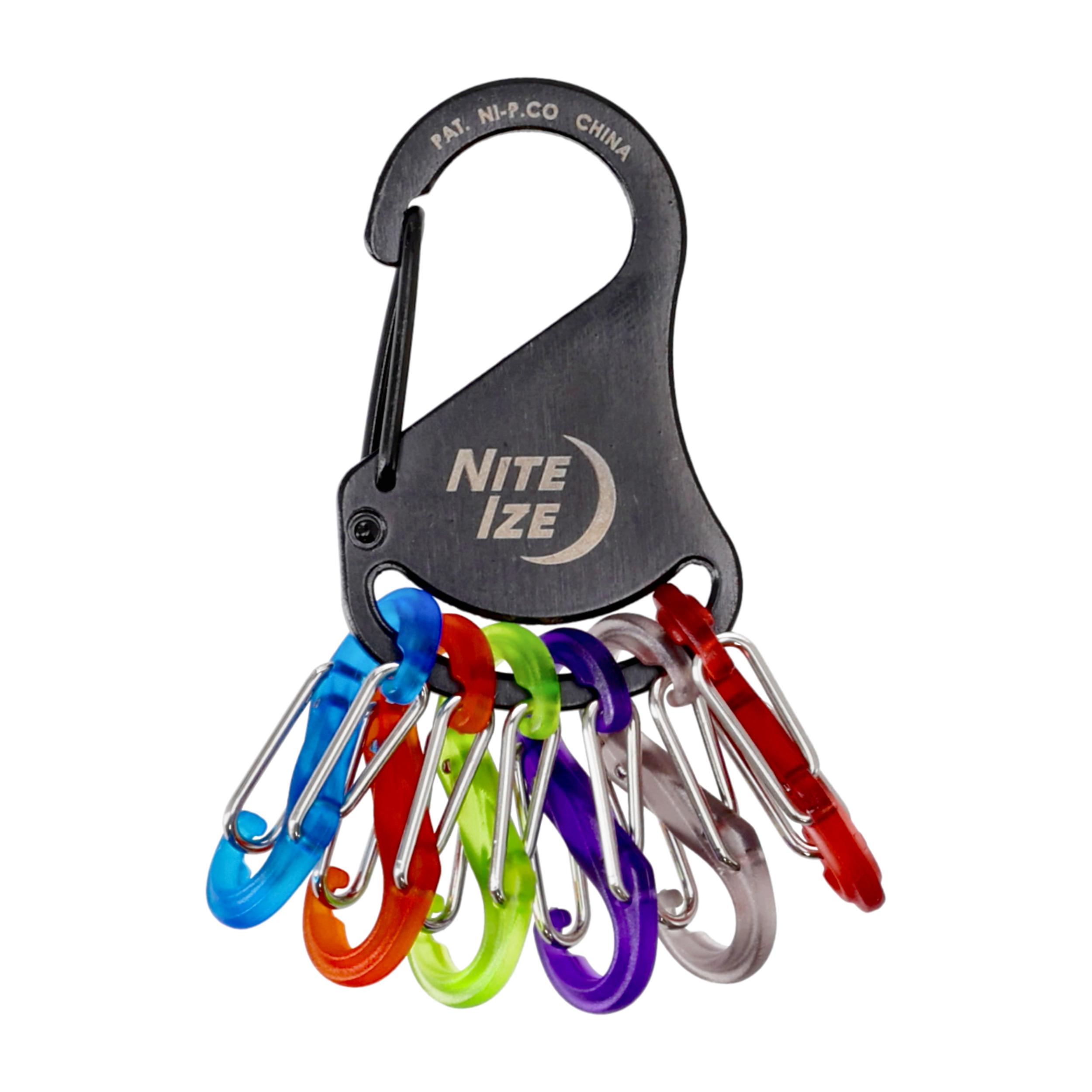 Stalowy karabinek Nite Ize z sześcioma plastikowymi karabińczykami S-Biner MicroLocks Stalowy karabinek Nite Ize z sześcioma plastikowymi karabińczykami S-Biner MicroLocks