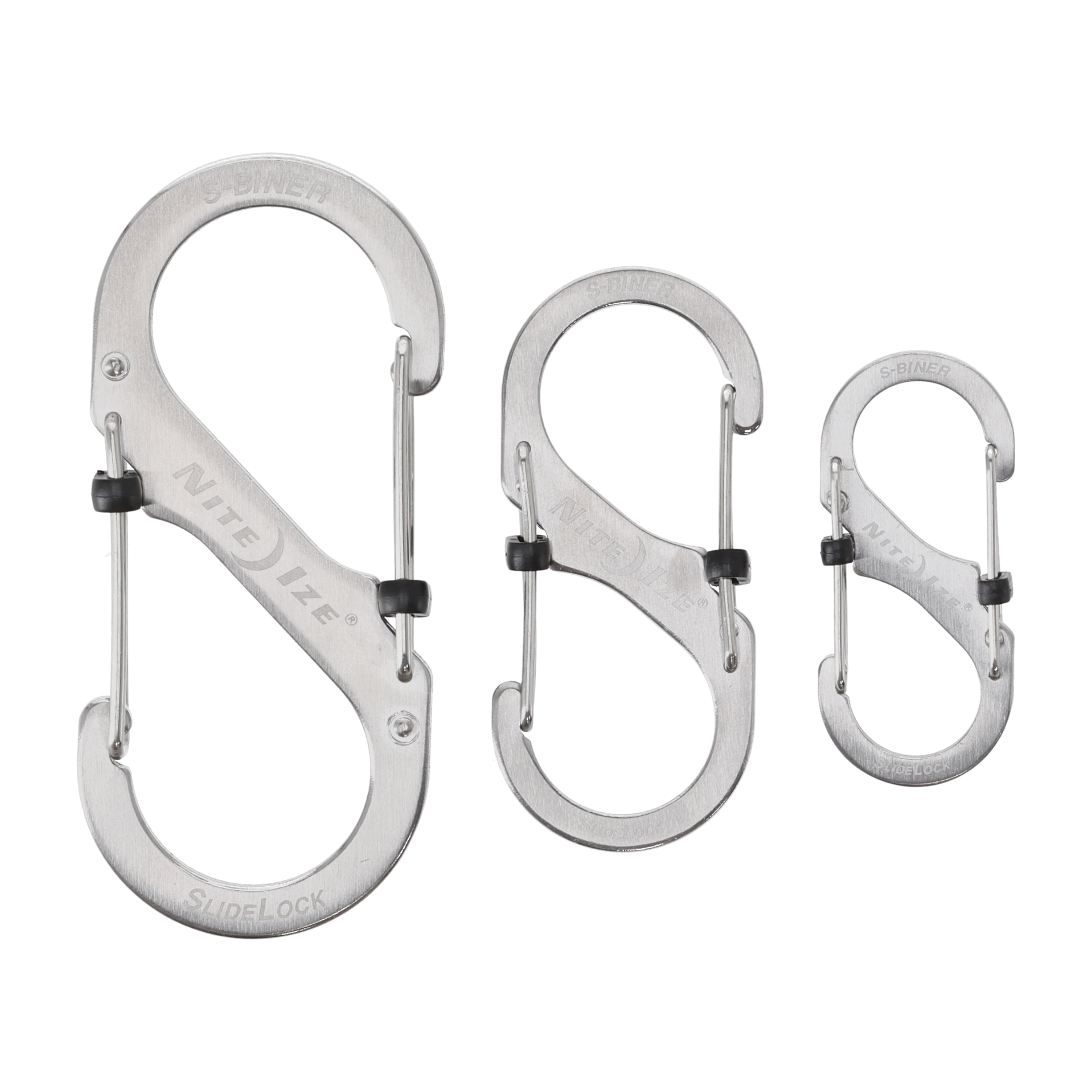 Zestaw trzech karabinków Nite Ize S-Biner SlideLock #2, #3, #4 stalowe Zestaw trzech karabinków Nite Ize S-Biner SlideLock #2, #3, #4 stalowe