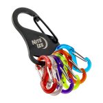 Stalowy karabinek Nite Ize z sześcioma plastikowymi karabińczykami S-Biner MicroLocks