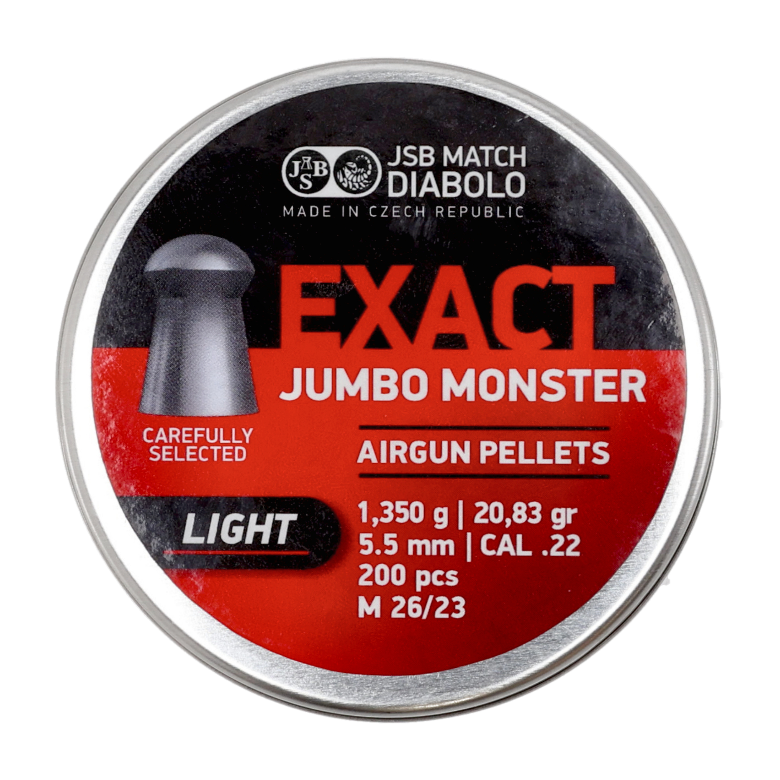 Śrut diabolo JSB Exact Jumbo Monster Ligh 5,52 mm 200 szt. Śrut diabolo JSB Exact Jumbo Monster Ligh 5,52 mm 200 szt.