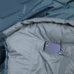 Śpiwór Alpinus Fiber Pro WS 1300 dla praworęcznych, szałwiowy