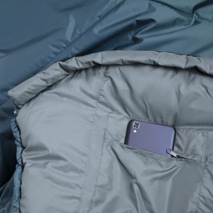 Śpiwór Alpinus Fiber Pro WS 1300 dla praworęcznych, szałwiowy