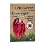 Kleszczołapki przyrząd do usuwania kleszczy Tick Twister Clipbox Trio z brelokiem, różowe 3 szt.
