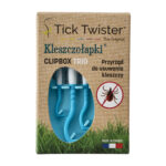 Kleszczołapki przyrząd do usuwania kleszczy Tick Twister Clipbox Trio z brelokiem, niebieskie 3 szt.