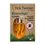 Kleszczołapki przyrząd do usuwania kleszczy Tick Twister Clipbox Trio z brelokiem, żółte 3 szt.
