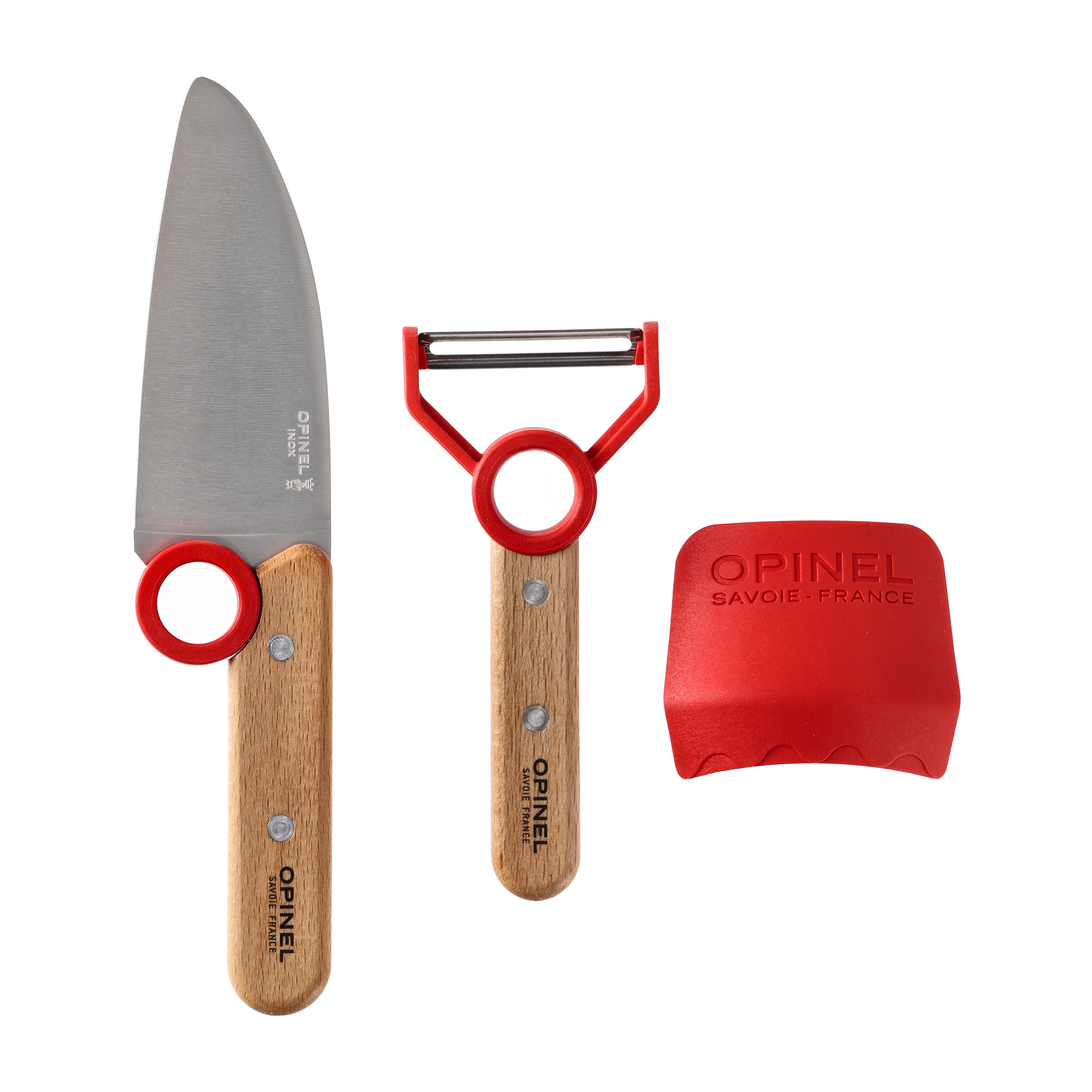 Zestaw kuchenny Opinel dla dzieci Le Petit Chef czerwony Zestaw kuchenny Opinel dla dzieci Le Petit Chef czerwony