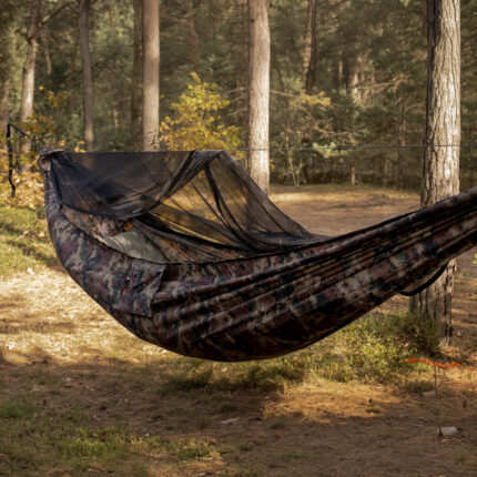 Hamak TigerWood Ważka V2 z moskitierą Pocket, kamuflaż