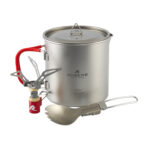 Zestaw do gotowania tytanowy Robens Fire Wisp Solo Cook Set Ultralight 650 ml - silver